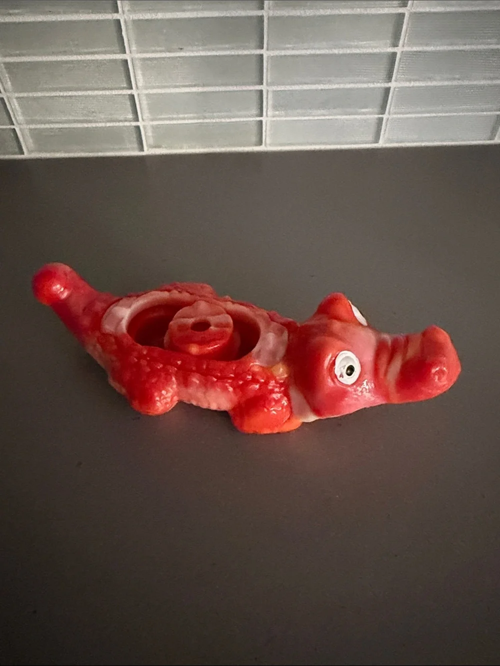 Red Alligator Chew Toy for Small Pets